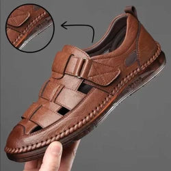 [Pague 1 Leve 2] Mocassim Sandália Masculina Italiana de Couro Legítimo + Brinde