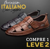 [Pague 1 Leve 2] Mocassim Sandália Masculina Italiana de Couro Legítimo + Brinde