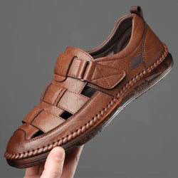[Pague 1 Leve 2] Mocassim Sandália Masculina Italiana de Couro Legítimo + Brinde