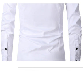 Camisa Social Masculina Elástica Slim Fit