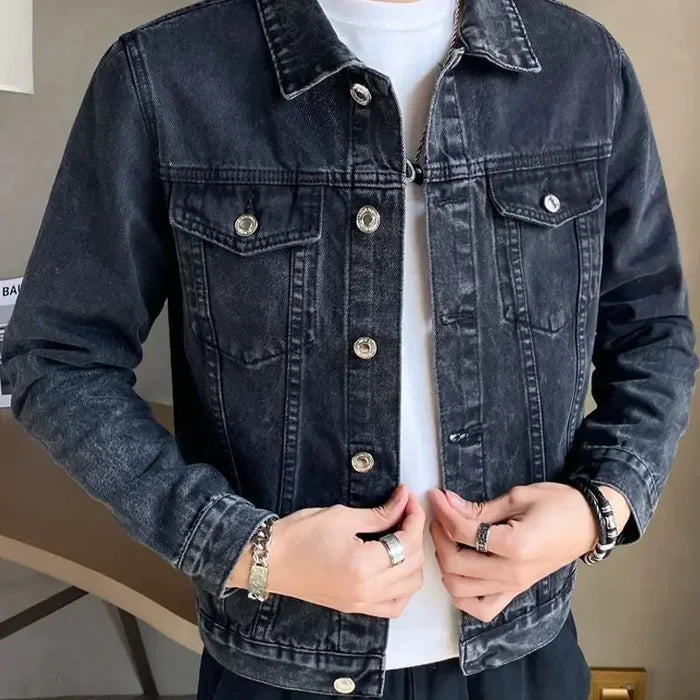 Jaqueta Jeans Masculina com Botões Firenzo