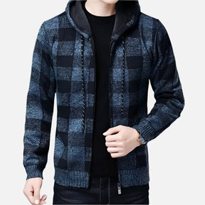 Jaqueta Masculina Xadrez com Capuz