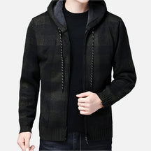 Jaqueta Masculina Xadrez com Capuz