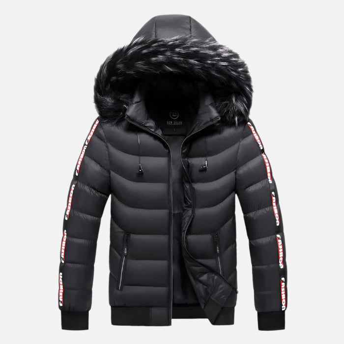 Jaqueta Puffer Masculina Capuz Forrado