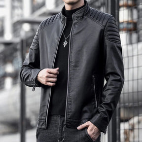 Jaqueta de Couro Masculina Motociclista Velmark Firenzo