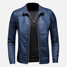 Jaqueta de Couro Masculina Motociclista Velmark Firenzo