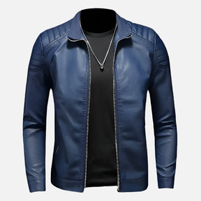 Jaqueta de Couro Masculina Motociclista Velmark Firenzo