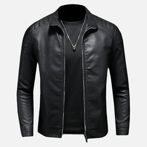 Jaqueta de Couro Masculina Motociclista Velmark Firenzo