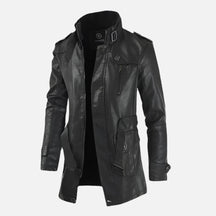 Jaqueta de Couro Masculina Sobretudo Firenzo