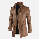 Jaqueta de Couro Masculina Sobretudo Firenzo