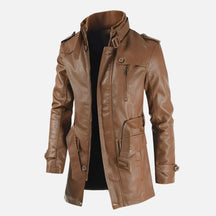 Jaqueta de Couro Masculina Sobretudo Firenzo