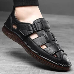 [Pague 1 Leve 2] Mocassim Sandália Masculina Italiana de Couro Legítimo + Brinde
