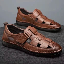 [Pague 1 Leve 2] Mocassim Sandália Masculina Italiana de Couro Legítimo + Brinde